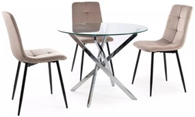 Jedálenský stôl Agis 90 cm číry/chróm