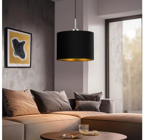 Eglo - LED Luster na lanku TUNJA 1xE27/60W/230V čierna EG32517E