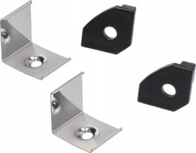 BERGE LED hliníkový profil rohový 1m čierny - sada