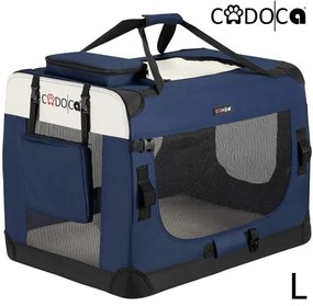 InternetovaZahrada Prenosná taška pre psa L 70x52x52cm -modrá