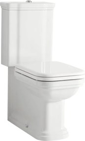 Kerasan Kerasan, WALDORF WC kombi, spodný/zadný odpad, biela-chrom, WCSET04-WALDORF