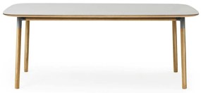 Stôl Form, obdĺžnikový, 95x200 cm – sivý/dub