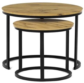 Autronic BONTEC Konferenčný stolík 70x70x51cm, mdf, divoký dub, CT-X7122 OAK Farba: Hnedá