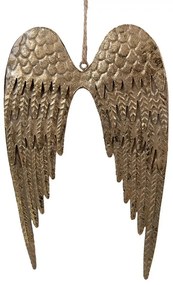 Zlatá antik dekoratívne závesné krídla M - 19*13 cm