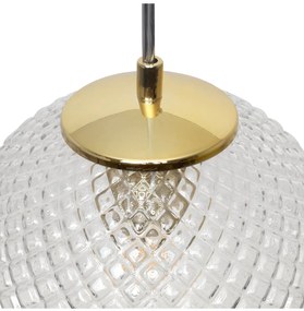 Závesne svietidlo Cannes, 1x číre sklenené tienidlo (fi 20 cm), G