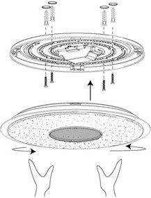 Eglo 98768 - LED RGB Stmievateľné stropné svietidlo LANCIANO-C LED/38W/230V + DO