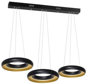 Závesné LED svietidlo Nero, 3x LED 36w, 4000k, g/b