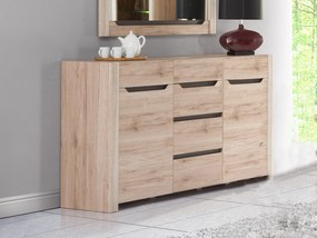 Komoda Dessum 10 (dub sanremo + hnedá). Akcia -20%. Vlastná spoľahlivá doprava až k Vám domov. 1068130