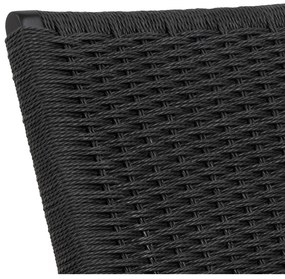 Čierne kreslo s výpletom Carson – Actona