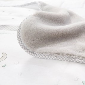 Biela/sivá detská deka z mikroplyšu 80x80 cm Sternenzauber – Roba