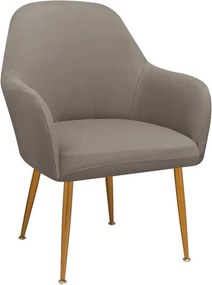 Napínací poťah na stoličku s opierkami AVERO Farba: Sivohnedá