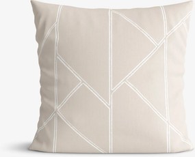 Goldea bavlnená obliečka na vankúš - geometrické línie na latte 70 x 90 cm