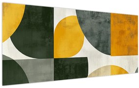Obraz - Abstrakcia v olivovej farbe (120x50 cm)