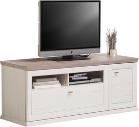 XXXLutz SKRINKA POD TV, sivá, biela, 150,2/53,9/50 cm Hom`in - TV nábytok - 000003000119