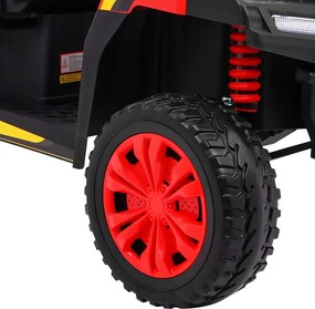 Ramiz Detské nákladné auto Farmer Truck pre 2 deti červené + pohon 4x4 + diaľkové ovládanie + sklápač + LED audio