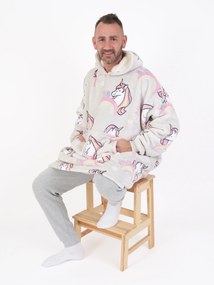 Baránková mikina mikroplyš – Jednorožec veľkosť L