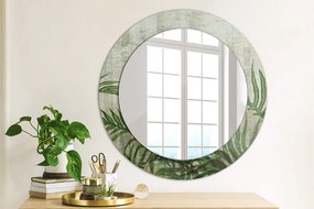Okrúhle ozdobné zrkadlo Listy papradia fi 60 cm