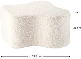 Krémovobiely detský puf z textílie buklé Cloud – Wigiwama