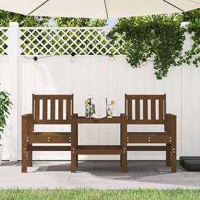 Záhradná lavica so stolom 2-miestna medovo-hnedá masív.borovica 825152