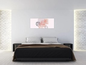 Obraz - Fialový minimalizmus N⁰3 (120x50 cm)