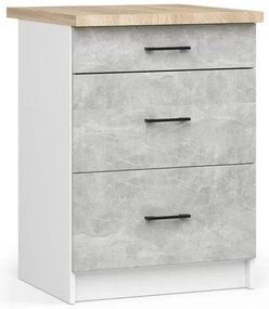 Kuchynská linka OLIWIA G2 2.4 m biela / betón