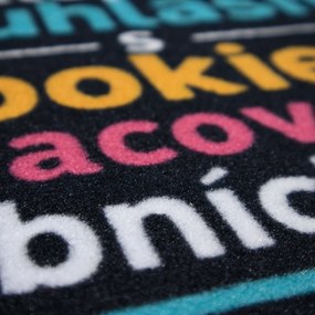 Mercury Flooring, Rohožka Zaklopaním súhlasíte s cookies 40x60 cm, 40x60, čierna