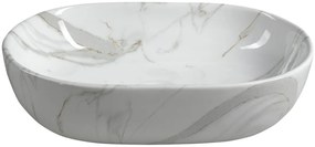 Sapho Sapho, DALMA keramické umývadlo 59x14x42 cm, carrara, MM417