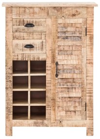 furniture-nabytek.cz - Masivní komoda Highboard Caribou z mangového dřeva, lakovaná, přírodní barva