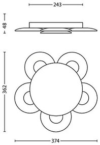 Philips 40970/48/16 - LED Stmievateľné stropné svietidlo VAGA LED/15W/230V