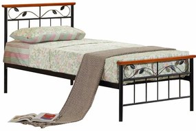 Jednolôžková posteľ 90 cm Myles 90 (čierna + čerešňa). Vlastná spoľahlivá doprava až k Vám domov. 1065239