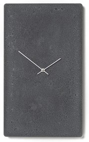 Nástenné betónové hodiny CLOCKIES, 29x49cm, obdĺžnikové, vertikálne, bridlicové