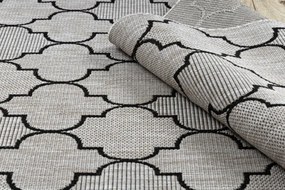 Koberec SIZAL FLOORLUX 20607 marokánsky - strieborný / čierny