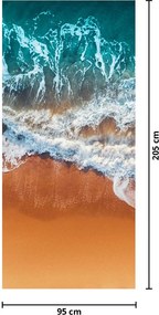 Fototapeta na dvere - Morská pláž (95x205cm)