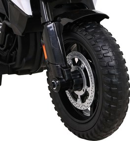 Ramiz BMW F850 GS Detský motocykel na batérie biely + asistenčné kolesá + LED audio + pomalý štart + EVA