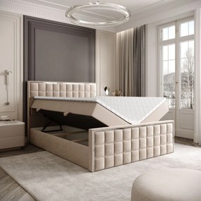 VYSOKÁ ČALÚNENÁ POSTEĽ NOEMI SILVER 180X200 ROYAL VELVET 170