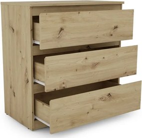 Zásuvková komoda Carlos 753S, dub artisan, výška 80 cm