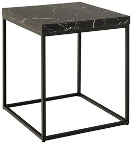 Odkládací stolek Barossa 40 cm mramor/černý