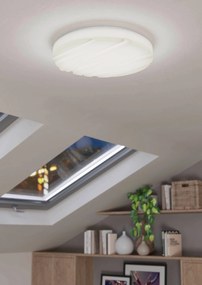 EGLO LED moderné stropné svietidlo FERENTINO, 19,5W, teplá biela, 38cm, okrúhle, biele