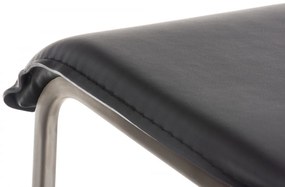 Barová stolička Limon nerez - Čierna