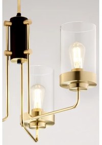 Jupiter 2087 - Luster na tyči RAMIREZ 3xE27/15W/230V zlatá/čierna