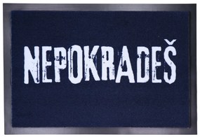 Rohožka Nepokradneš 40x60 cm, 40x60, modrá, Mercury Flooring