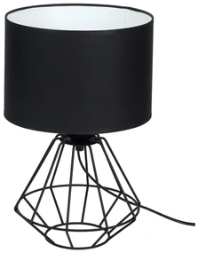 Stolná lampa Colin, 1x čierne textilné tienidlo, b
