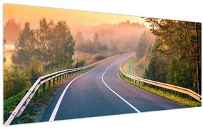 Obraz - Cesta pri východe slnka (120x50 cm)