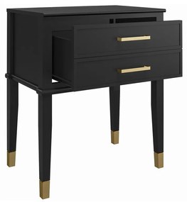 Čierny nočný stolík Westerleigh – CosmoLiving by Cosmopolitan