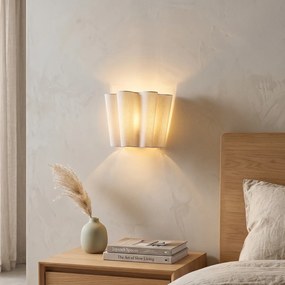 Nástenná lampa Japandi béžová s ľanom 20 cm - Oyster