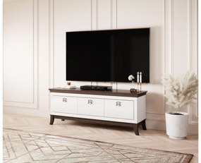 TV stolík/skrinka Tyrion Typ 39 (biely lesk + čokoládová). Vlastná spoľahlivá doprava až k Vám domov. 1108289