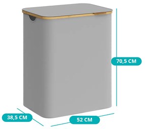 Plastový kôš na bielizeň, sivý