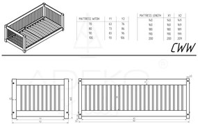 Detská posteľ z borovicového dreva v prírodnej farbe 80x200 cm Mila CWW – Adeko
