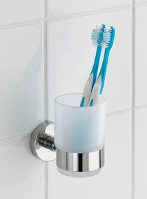 Biely nástenný téglik na kefky Wenko Uno Bosio