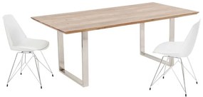 Symphony stôl akáciový hnedý/chrómový 180x90